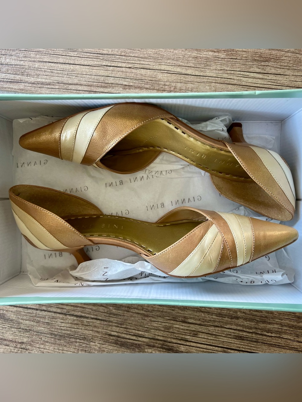 Gianni Bini Leather Vivian Pointy Toe Heels